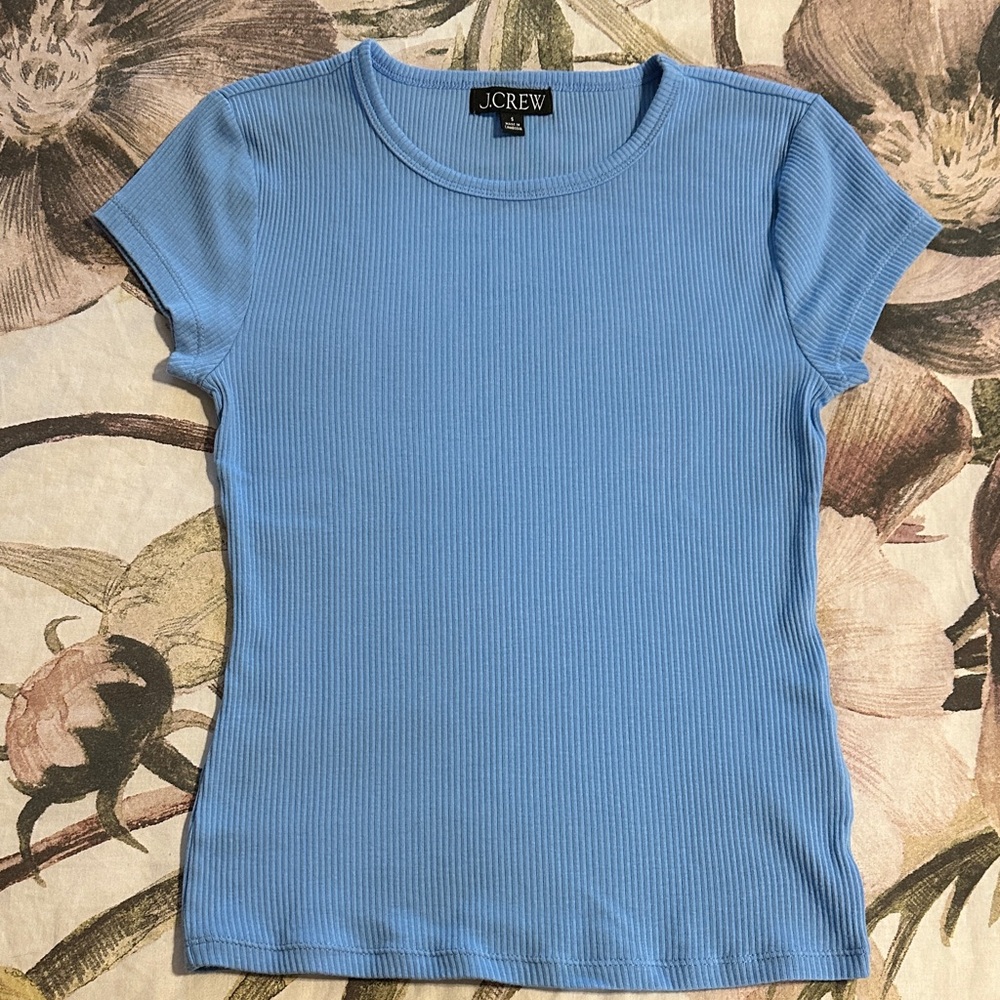 J. Crew Women's Short Sleeve Blue Tee